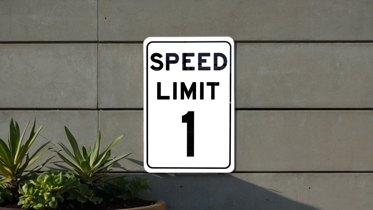Speed Limit 1 MPH Metal Sign - Durable Aluminum Safety Signage for