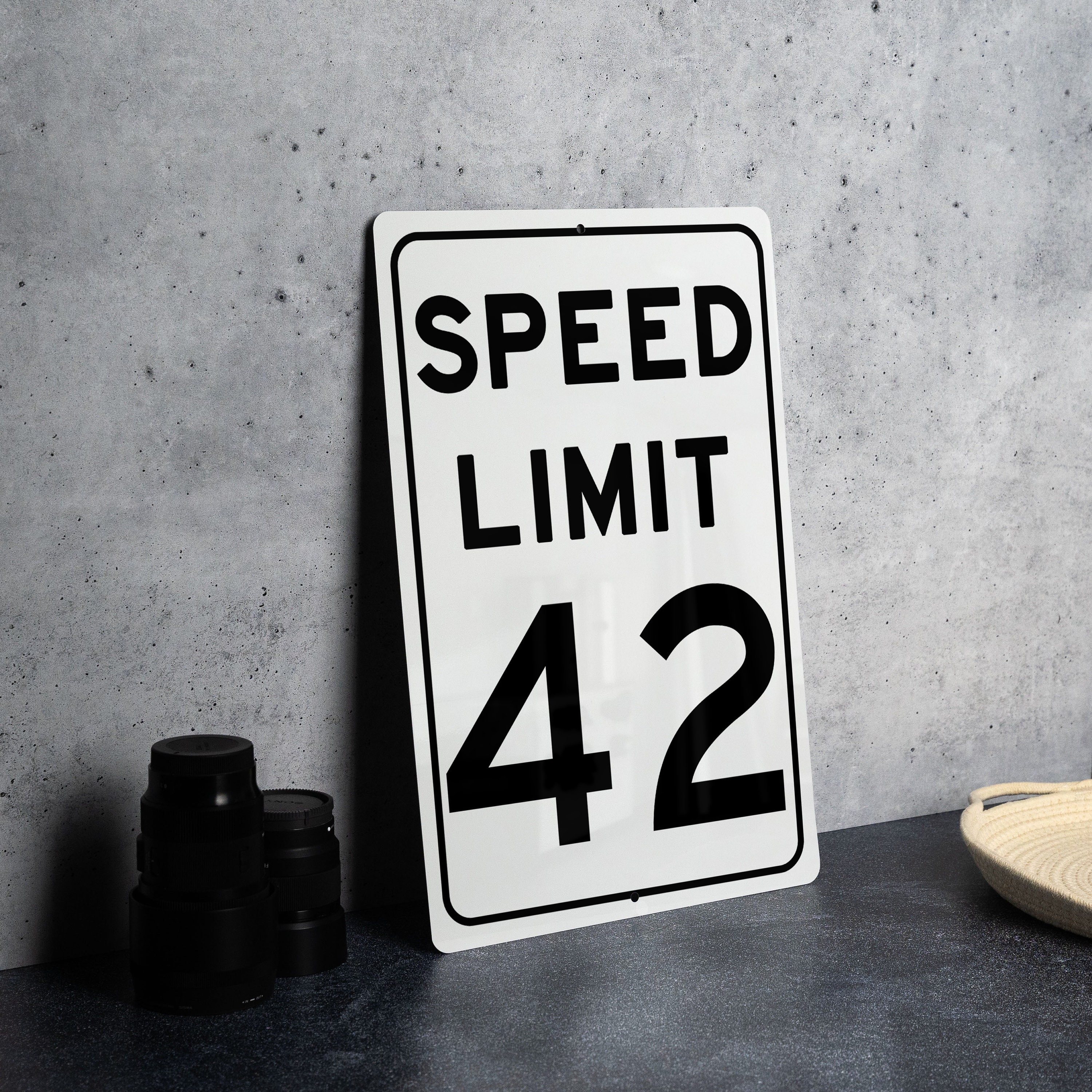 Speed Limit 42 MPH Sign - Aluminum Signage for Special Speed