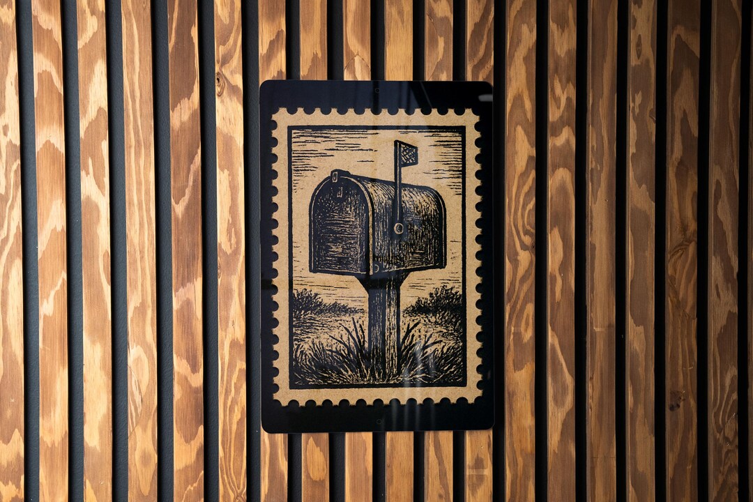 Rustic Inbox. Sign Rustic Mailbox Stamp Style Metal Sign – Vintage Farmhouse Wall Decor ...