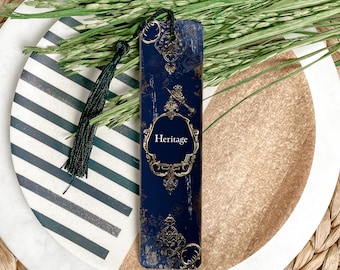 Heritage Metal Bookmark, Historical Fiction Theme, Unique Book Accessory, Reading Gift Idea, Collectible Bookmark