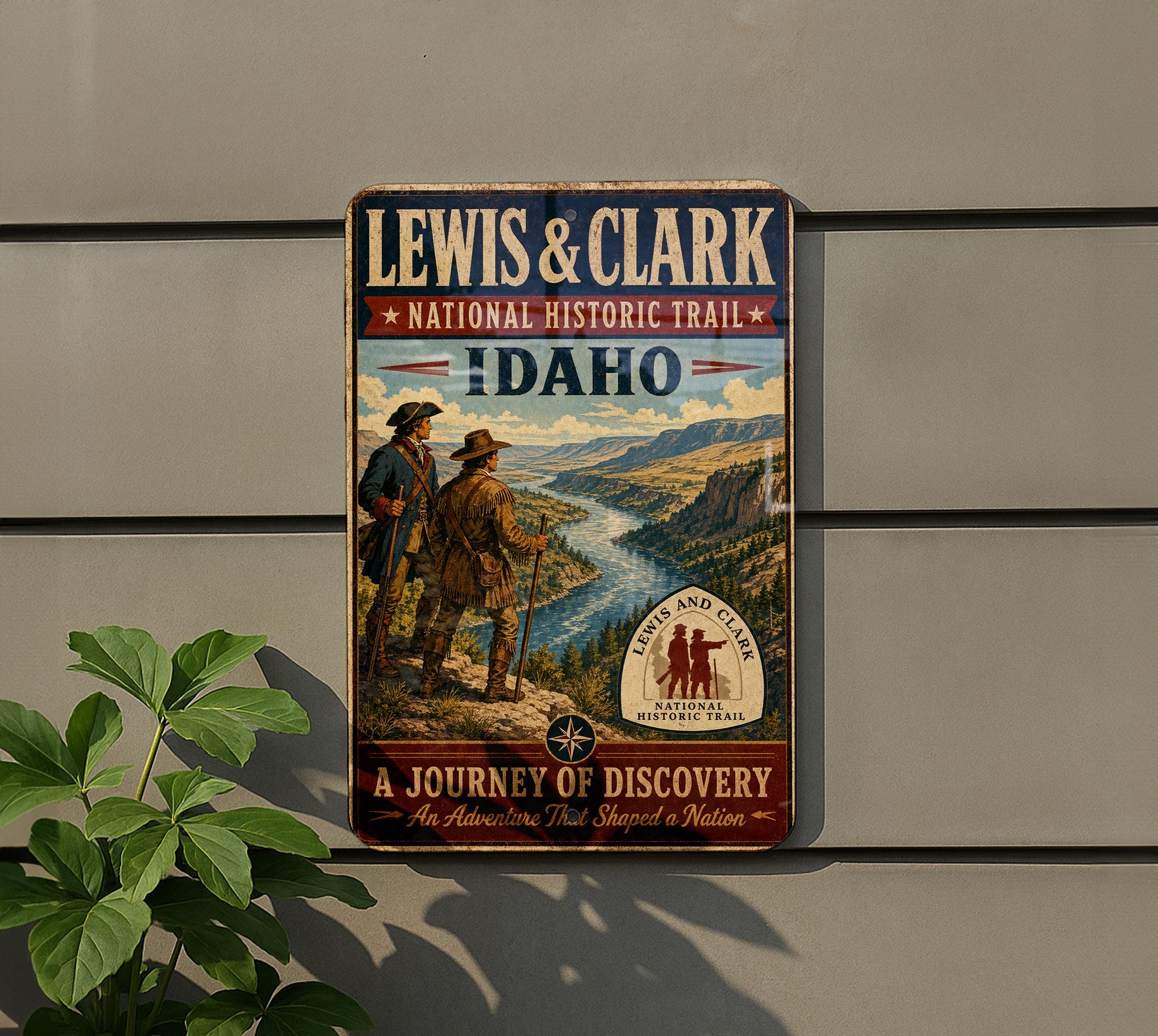 Lewis and Clark National Historic Trail Idaho Vintage Style Metal Sign ...