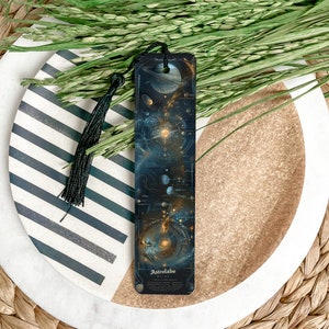 Astrolabe Sci-Fi Metal Bookmark, Space Themed Bookmark, Unique Reading Accessory, Gift for Book Lovers, Stellar Design Bookmark