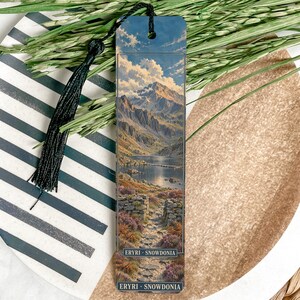 Snowdonia Metal Bookmark, Yr Wyddfa Mountain Vista, Eryri Wales Walking Souvenir Gift for Hikers