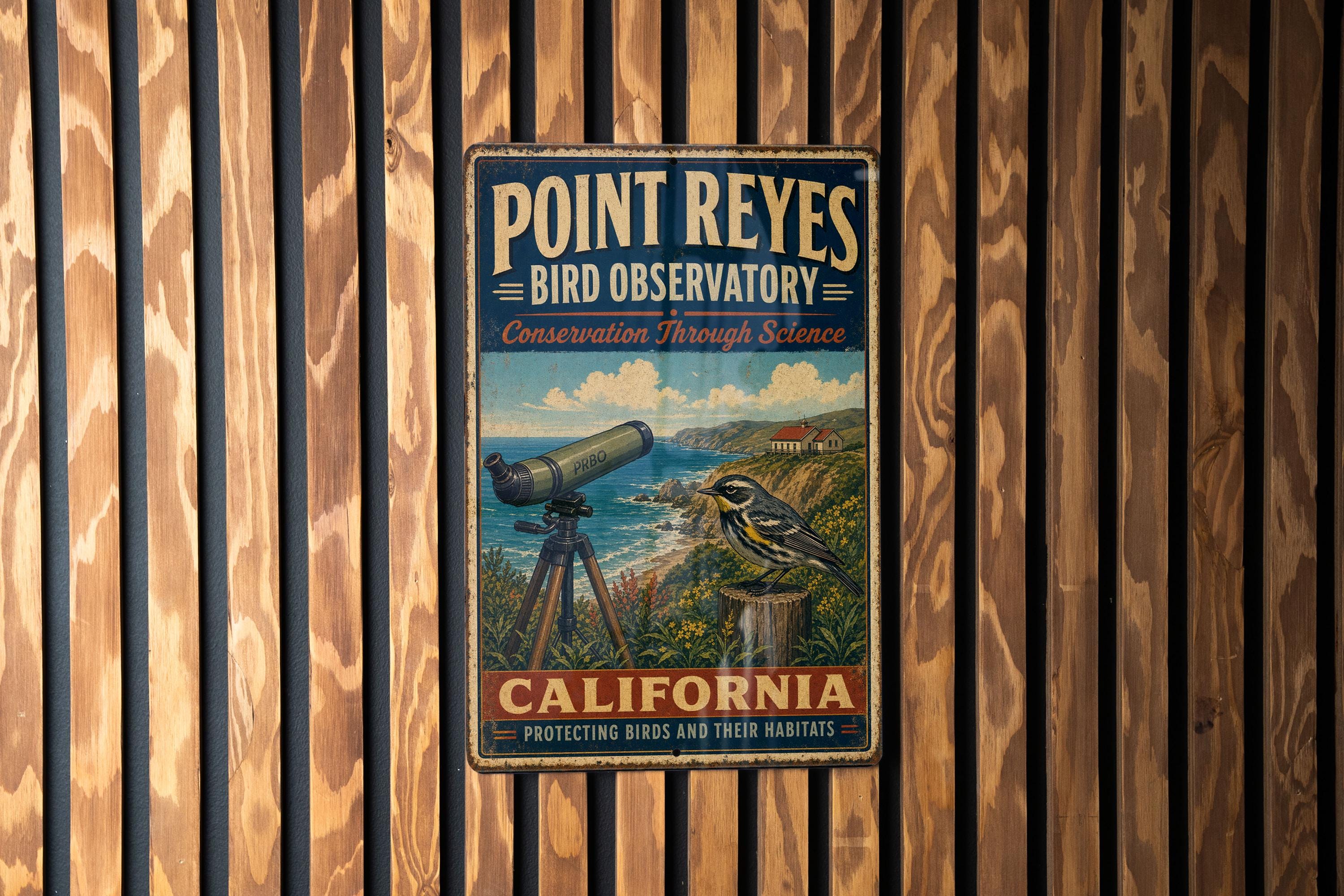 Point Reyes Bird Observatory California Vintage Metal Sign, Point Reyes ...