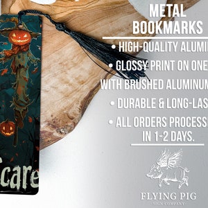 a bookmark with an image of a scarecrow on it
