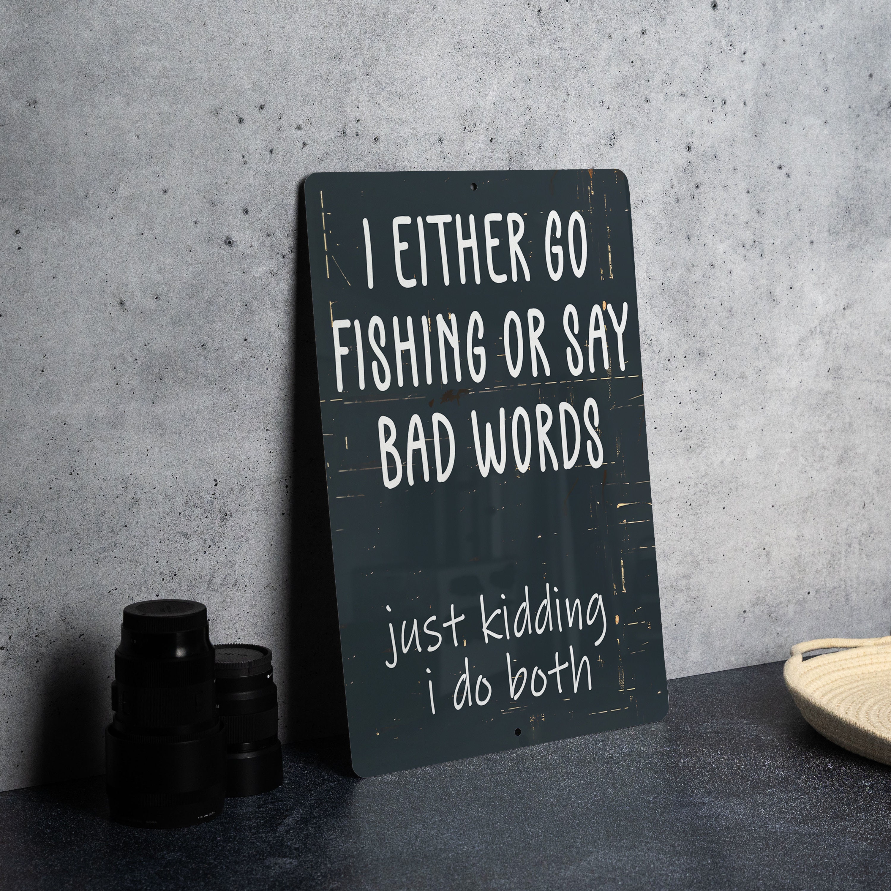 Humorous Fish Shop Signs Fishing Humor Metal Sign, Funny Fishing Decor, Wall Art for Anglers ...