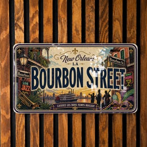 New Orleans Bourbon Street Sign - Etsy