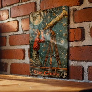 Astronomer Star Guide Metal Sign, Vintage Astronomy Decor, Space Wall Art, Gift for Astronomers, Celestial Room Decor