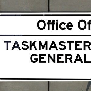 Taskmaster General Office Metal Sign, Home Decor, Wall Art, Vintage Style, Gift Idea, Man Cave Essentials