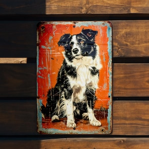Border Collie Vintage Metal Sign - Funny Dog Decor, Retro Wall Art, Pet Lover Gift, Home Decoration, Unique Signs