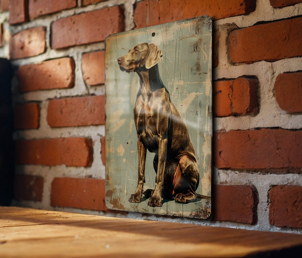 thumbnail image 2 of Weimaraner Dog Sign Dog Lover Gift Farmhouse A Weimaraner's House Rules Wooden 2 of 9