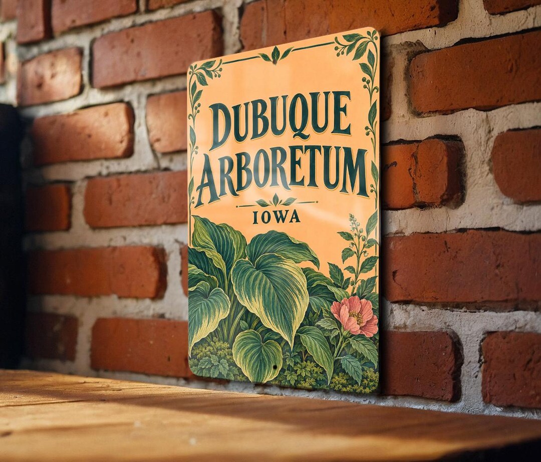 Dubuque Arboretum Metal Sign, Vintage Botanical Garden Design - Etsy