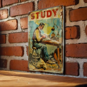 Geologist Study Vintage Style Aluminum Sign - Metal Wall Decor, Home Office Decor, Vintage Signs, Gift for Geologist