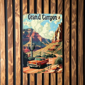 Grand Canyon Metal Sign, Arizona Decor, Vintage Wall Art, Unique Gift Idea, Rustic Home Accessory
