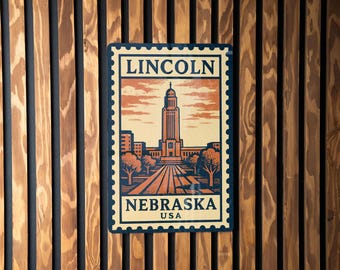 Nebraska Metal Sign: Vintage Style Cornhusker State Souvenir - Etsy