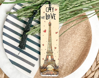 Eiffel Tower Bookmark, Paris City of Love, Metal Bookmark, Unique French Souvenir, Elegant Book Accessory