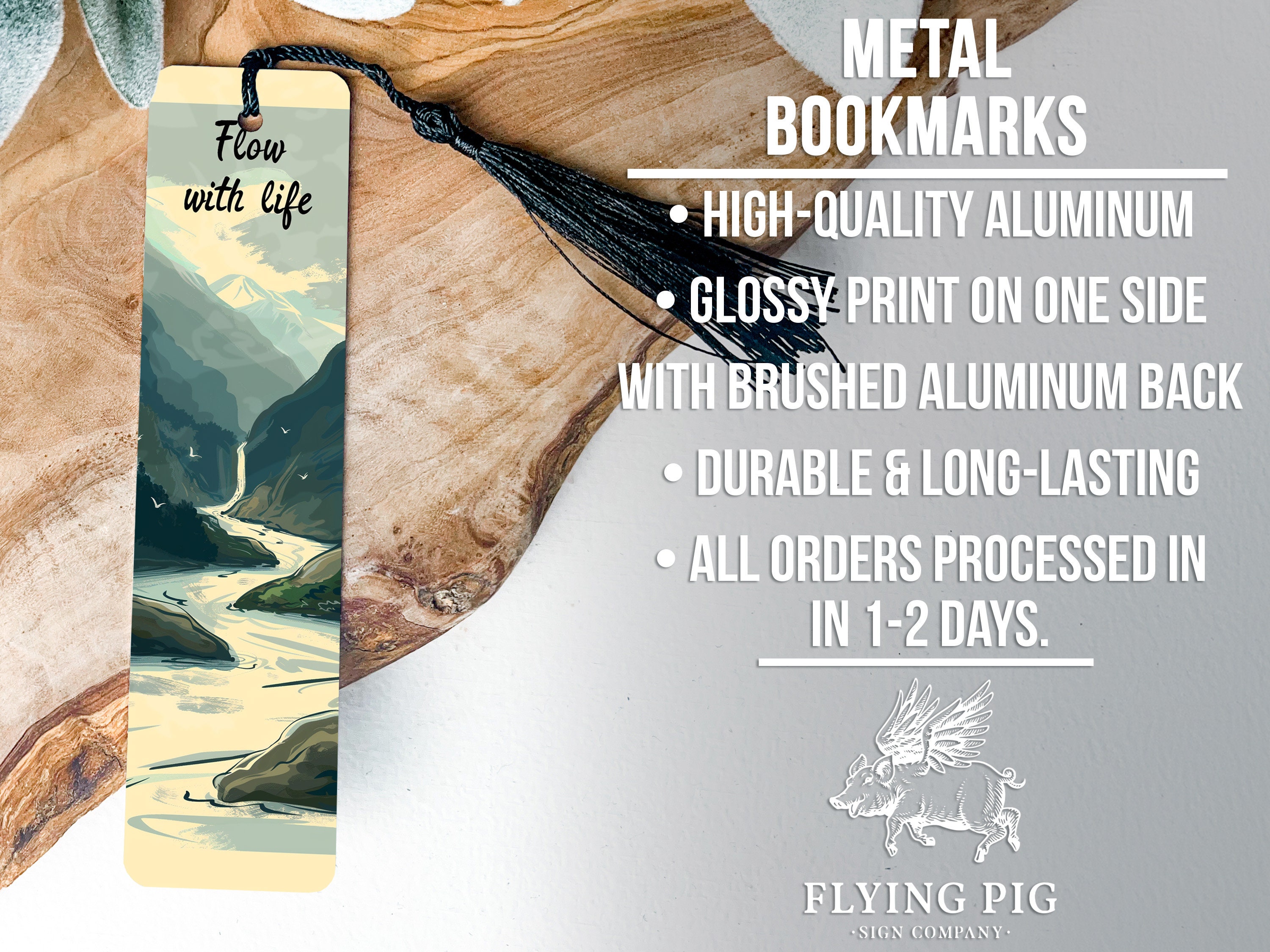 Metal Bookmark, Flow With Life, River Design, Reading Accessory, Unique ...