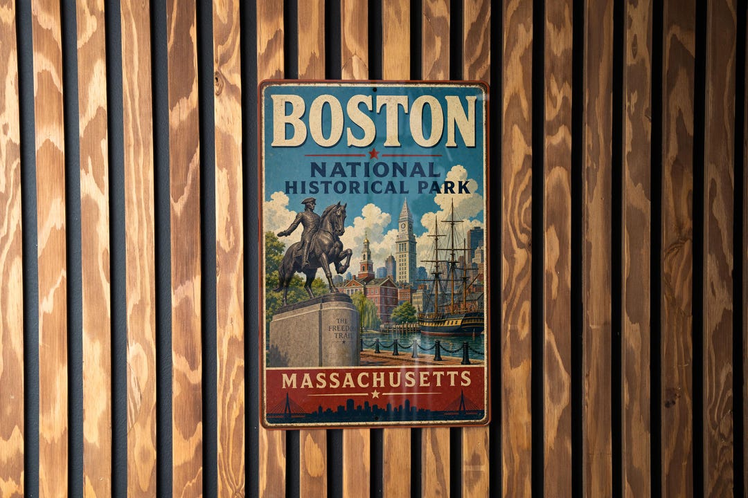 Boston National Historical Park Massachusetts Vintage Style Metal Sign ...