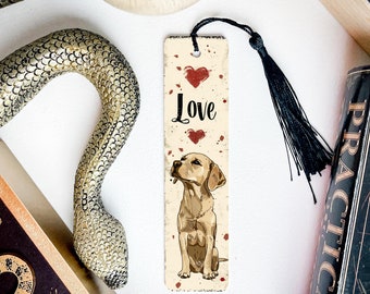 Dog Love Metal Bookmark, Puppy Gaze, Reading Accessory, Gift for Dog Lovers, Cute Bookmark Design