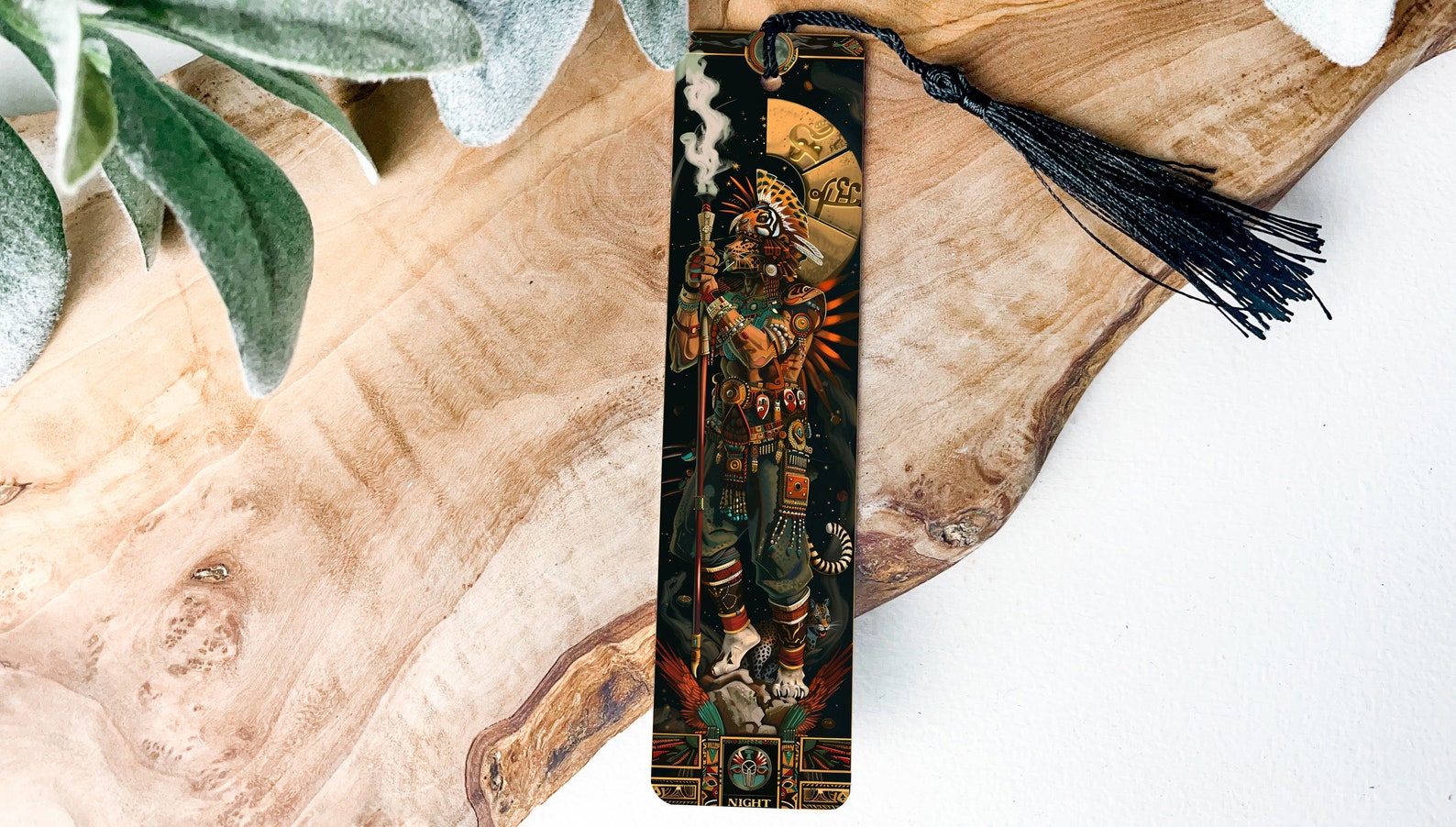 Tezcatlipoca Metal Bookmark, Aztec God Design, Smoking Mirror Symbol ...