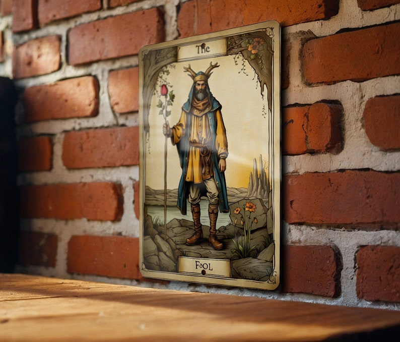 DND Style the Fool Wall Art Metal Sign - Fantasy Journey, Medieval ...