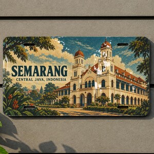 Semarang License Plate, Central Java Indonesia Souvenir