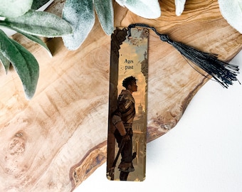 Metal Bookmark, Historical Fiction Theme, Ages Past Text, Book Lover Gift, Unique Reading Accessory
