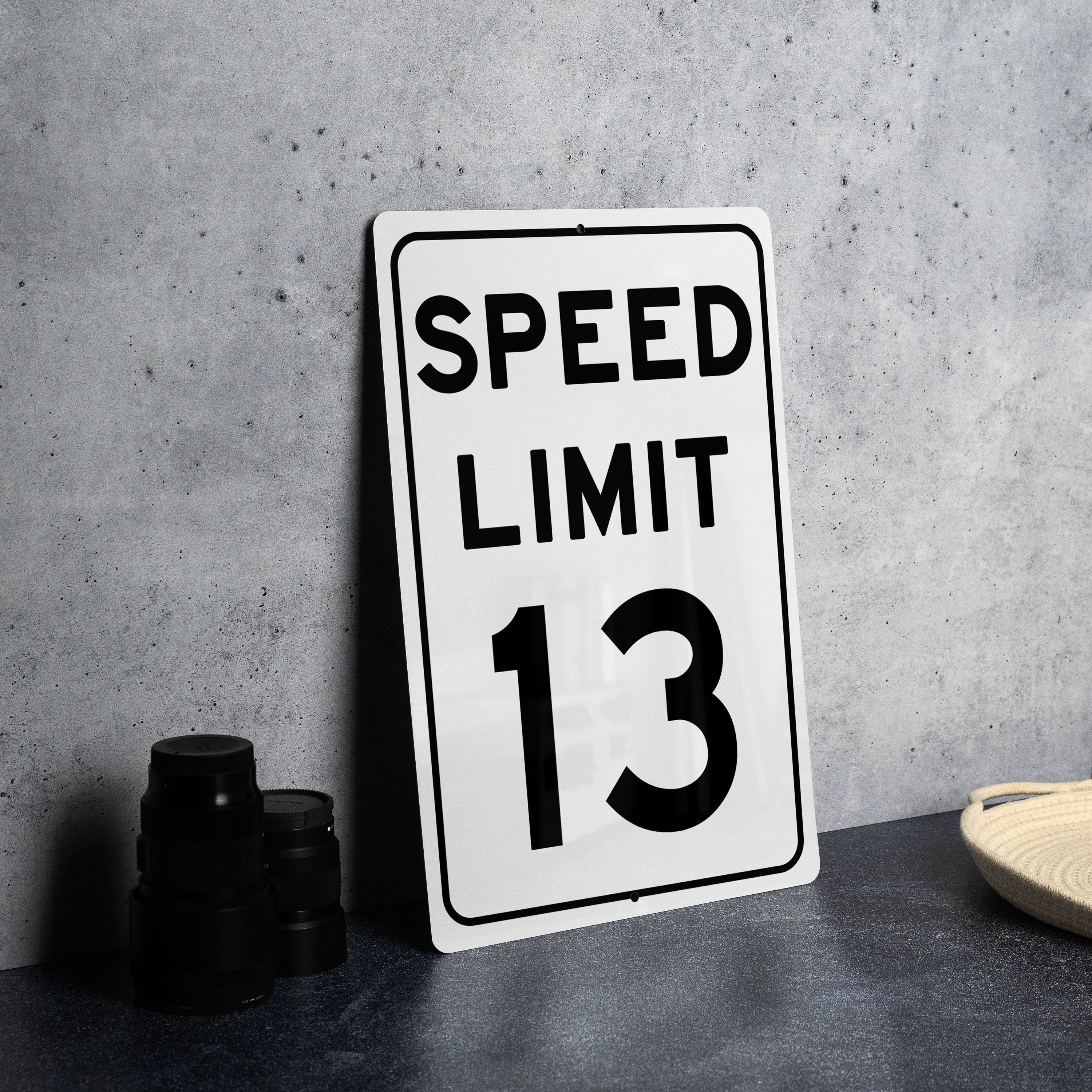 Speed Limit 13 MPH Sign - Custom Speed Control Aluminum Sign - Etsy