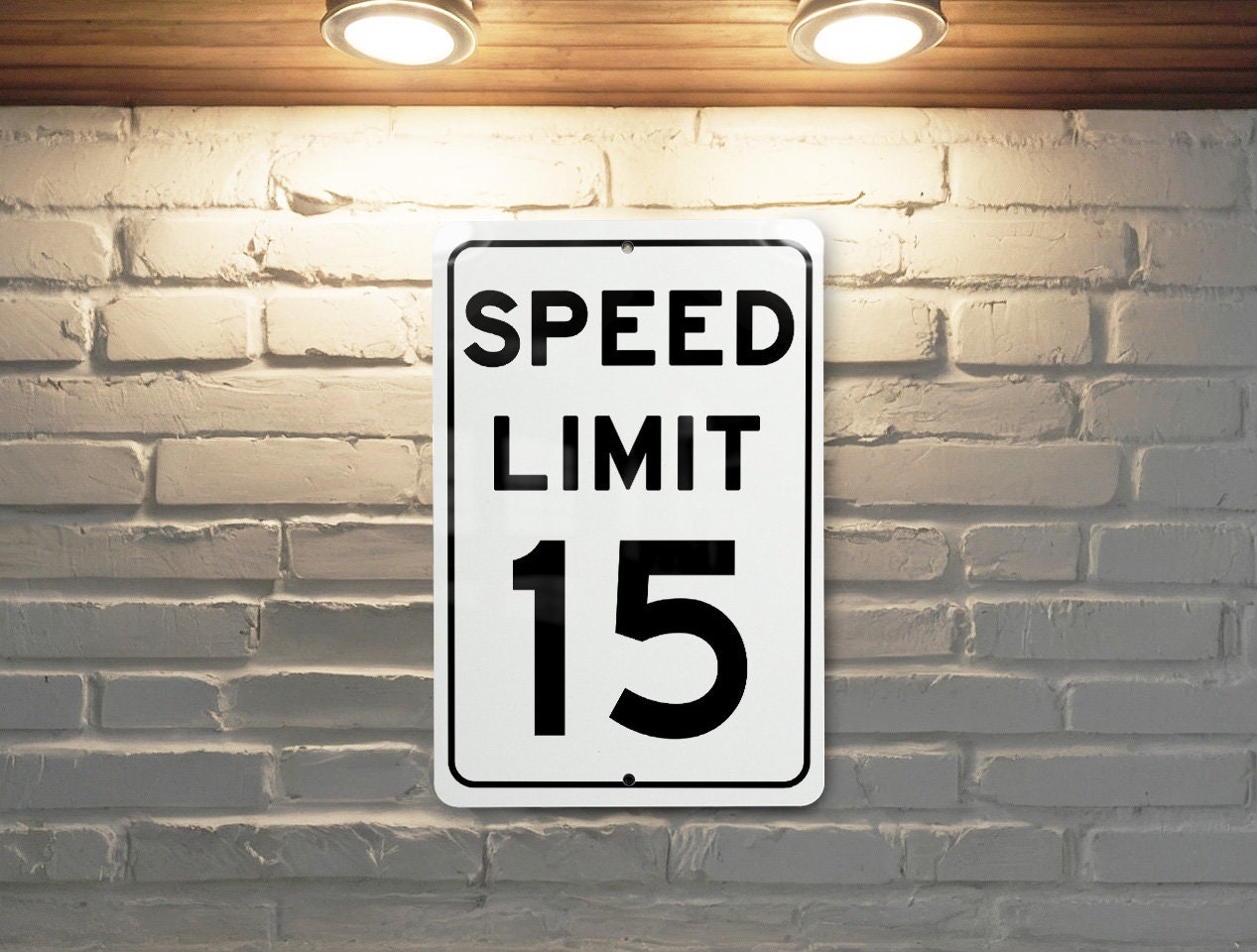 Speed Limit 15 MPH Sign - Residential and School Zone Aluminum
