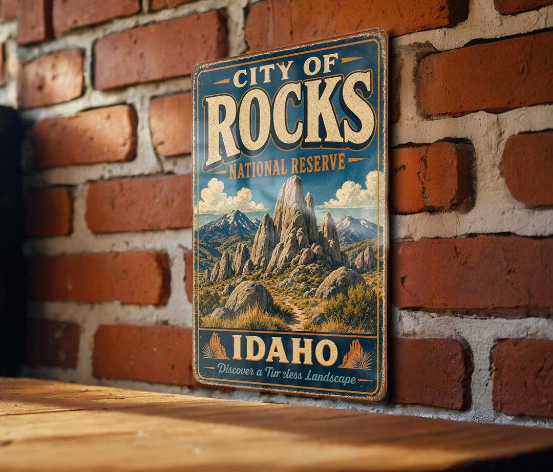 City of Rocks National Reserve Idaho Vintage Style Metal Sign, Scenic ...