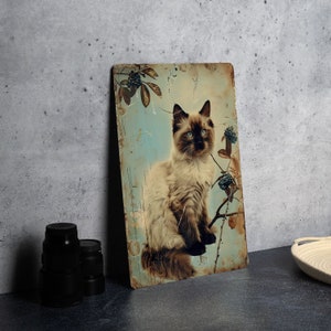 Birman Cat Vintage Style Aluminum Sign, Metal Wall Decor, Cat Lover Gift, Home Decoration, Retro Sign