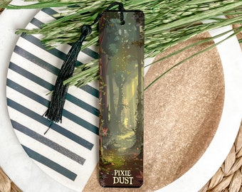Magical Forest Bookmark, Fairy Tale Bookmark, Pixie Dust Charm, Enchanted Forest, Metal Bookmark