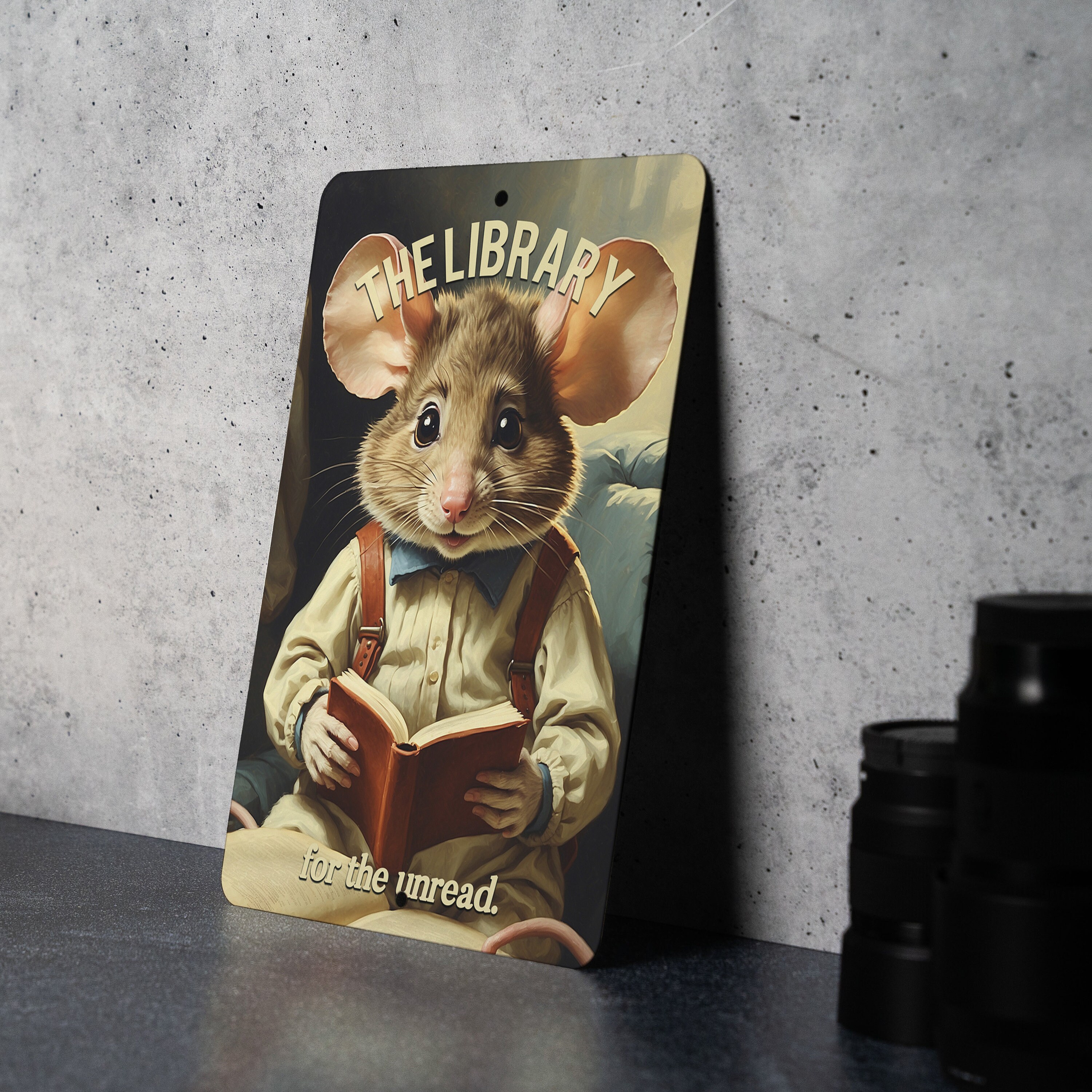The Library for the Unread Metal Sign - Book Lover Decor, Reading Nook ...