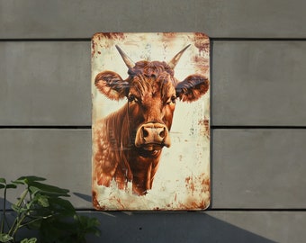 Beefmaster Cattle Sign, Vintage Style Metal Sign, Farmhouse Decor, Rustic Wall Art, Livestock Gifts