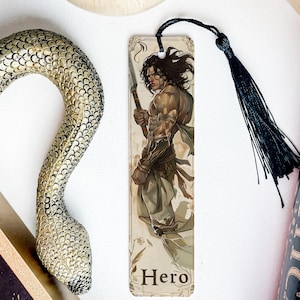 Greek Mythology Bookmark, Theseus Hero Design, Metal Bookmark, Book Lover Gift, Unique Reading Accessory