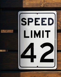 Speed Limit 42 MPH Sign - Aluminum Signage for Special Speed