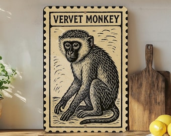 Primate Xing, Monkey Crossing Sign, Monkey Xing Sign, Monkey Decor