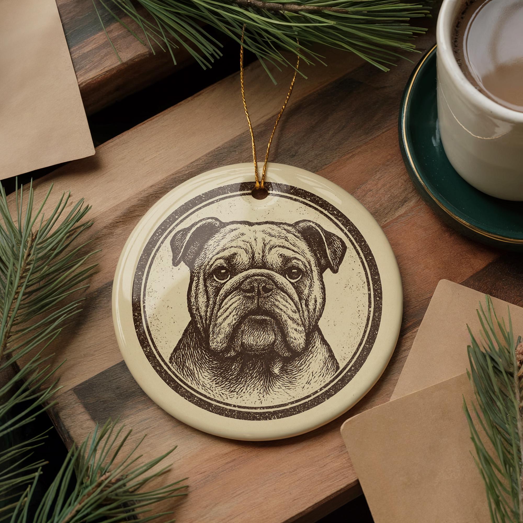 ビンテージ Bulldog Ornament ブルドッグ オーナメント Chalk Ware Bulldog｜ブルドッグオーナメント チョークウェア