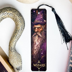 Fantasy Bookmark, Wizard Text, Metal Bookmark, Book Lover Gift, Enchanted Bookmark