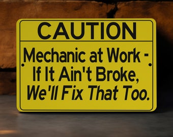 BRAKE PROBLEMS STOP HERE ヴィンテージメタルサイン BRAKE PROBLEMS STOP HERE ヴィンテージメタルサイン