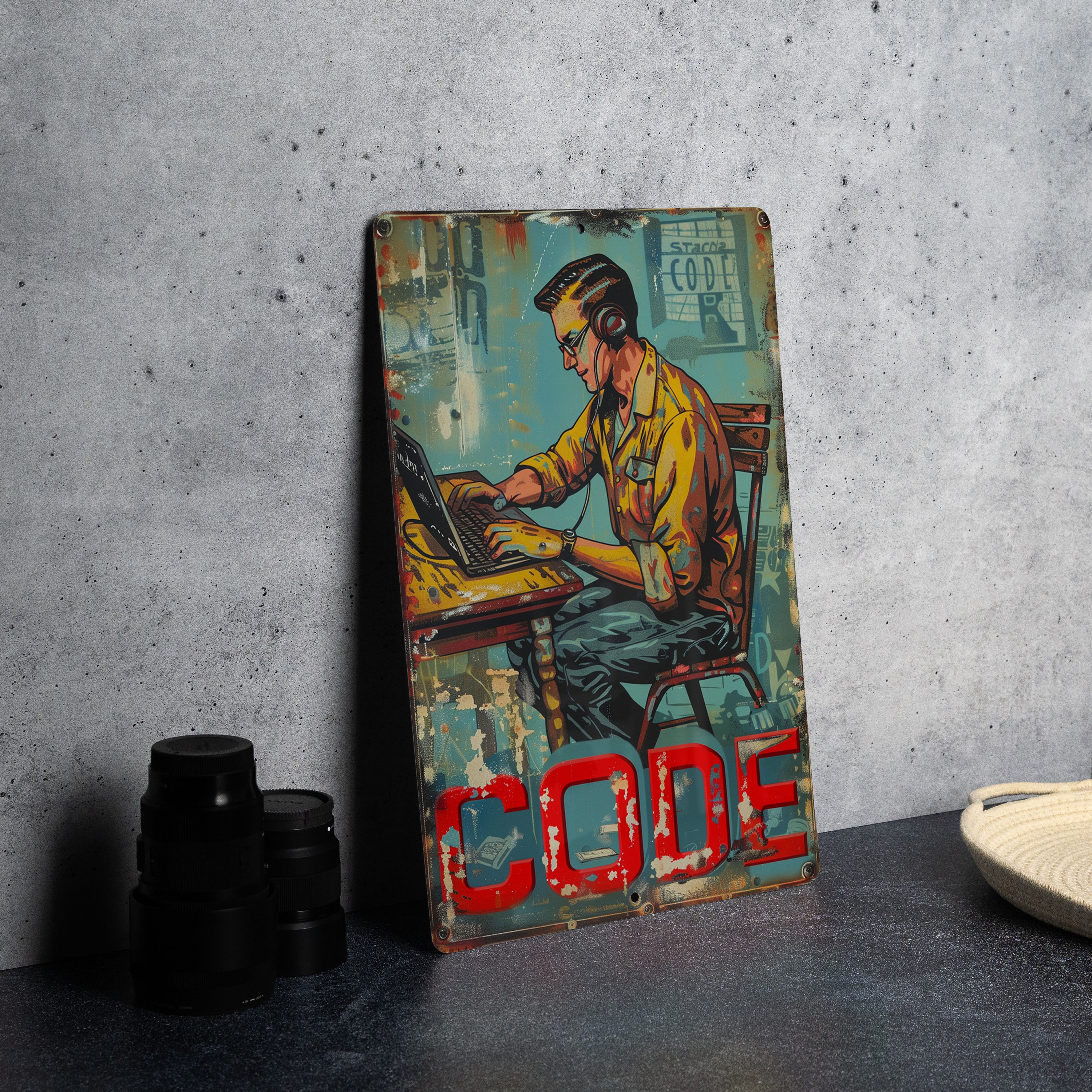 Coding Decor Programmer CODE Vintage Style Metal Sign - Funny Gift, Coding Decor ...