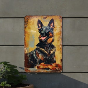 Dutch Rabbit Vintage Aluminum Sign, Metal Wall Decor, Retro Art, Bunny Gift Idea, Animal Decoration