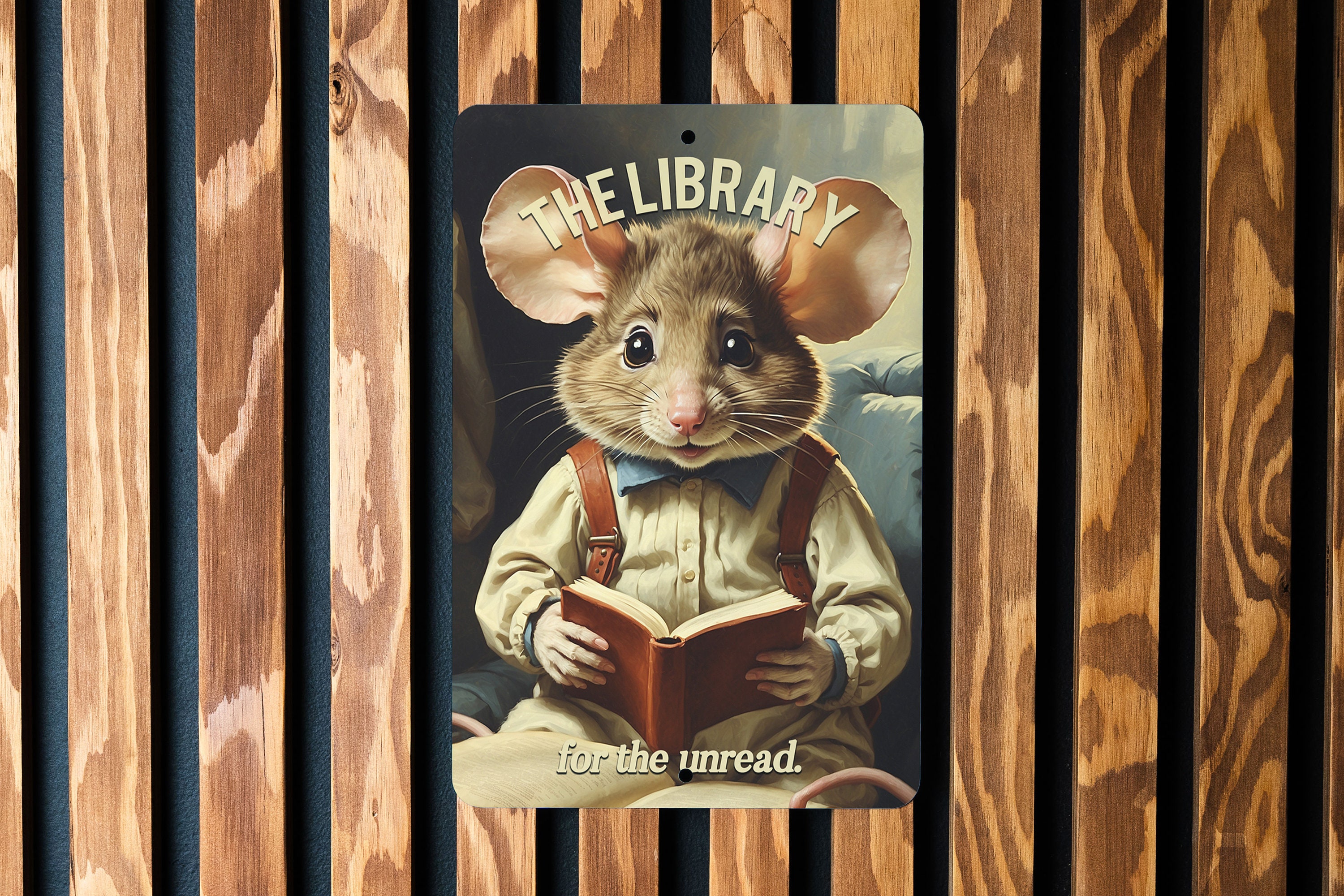 The Library for the Unread Metal Sign - Book Lover Decor, Reading Nook ...