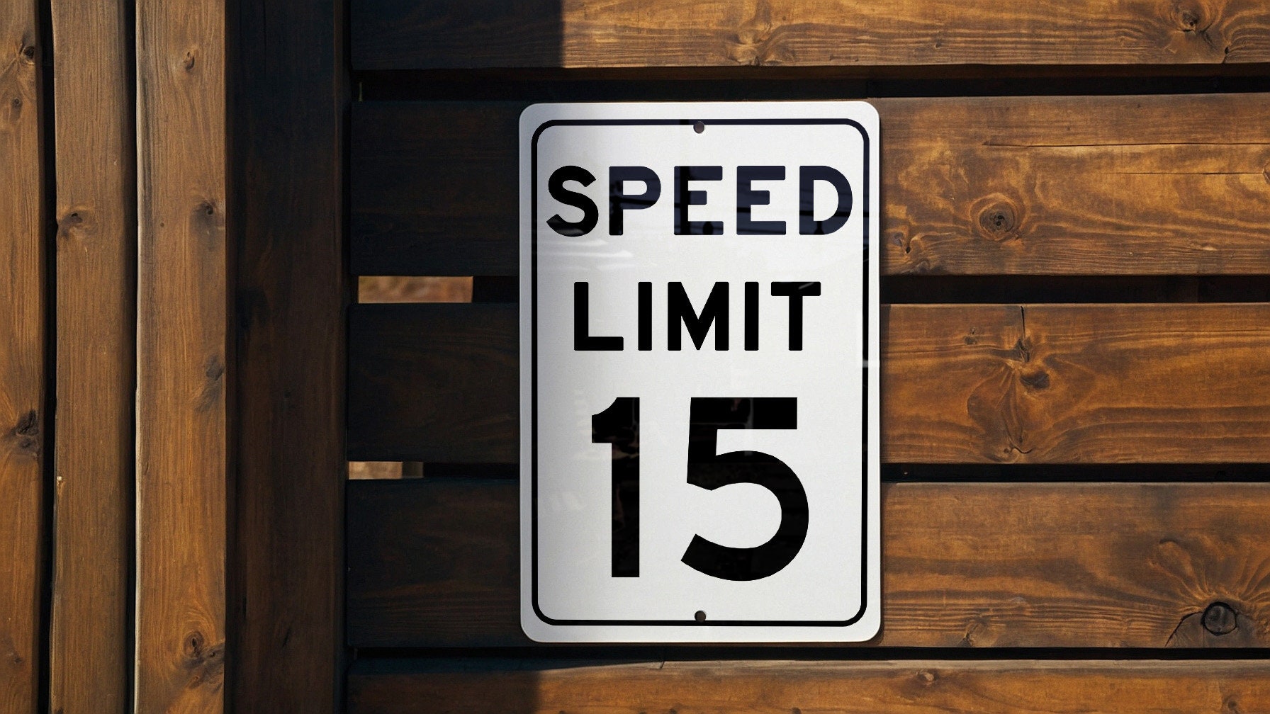 Speed Limit 15 MPH Sign - Residential and School Zone Aluminum