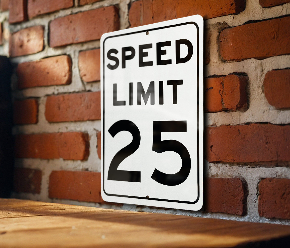 Speed Limit 25 MPH Sign
