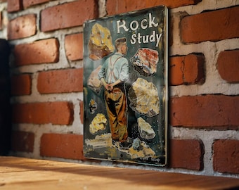 Geologist Rock Study, Vintage Style Metal Sign, Unique Gift Idea, Science Decor, Earth Science Enthusiast