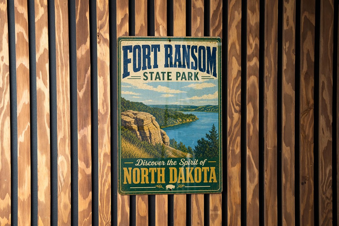 Fort Ransom State Park North Dakota Vintage Style Metal Sign, Park ...