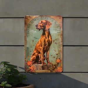 Vizsla Vintage Metal Sign, Dog Lover Gift, Home Decor, Wall Art, Unique Present