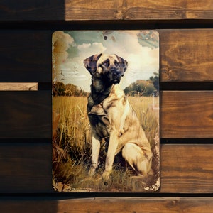 Anatolian Shepherd Dog Aluminum Sign, Vintage Style, Metal Wall Decor, Dog Lover Gift, Outdoor Sign