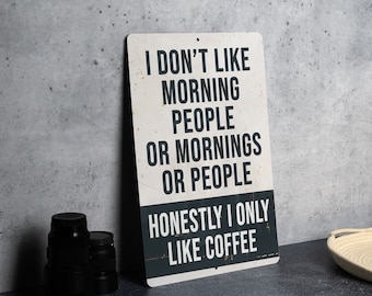 Coffee Lover Metal Sign, Kitchen Decor, Wall Art, Gift for Coffee Lovers, Home Decoration